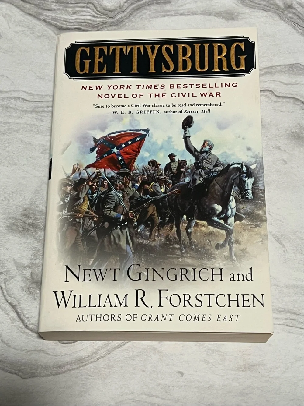 Gettysburg by Newt Gingrich & William R. Forstchen - White/Cream Cover